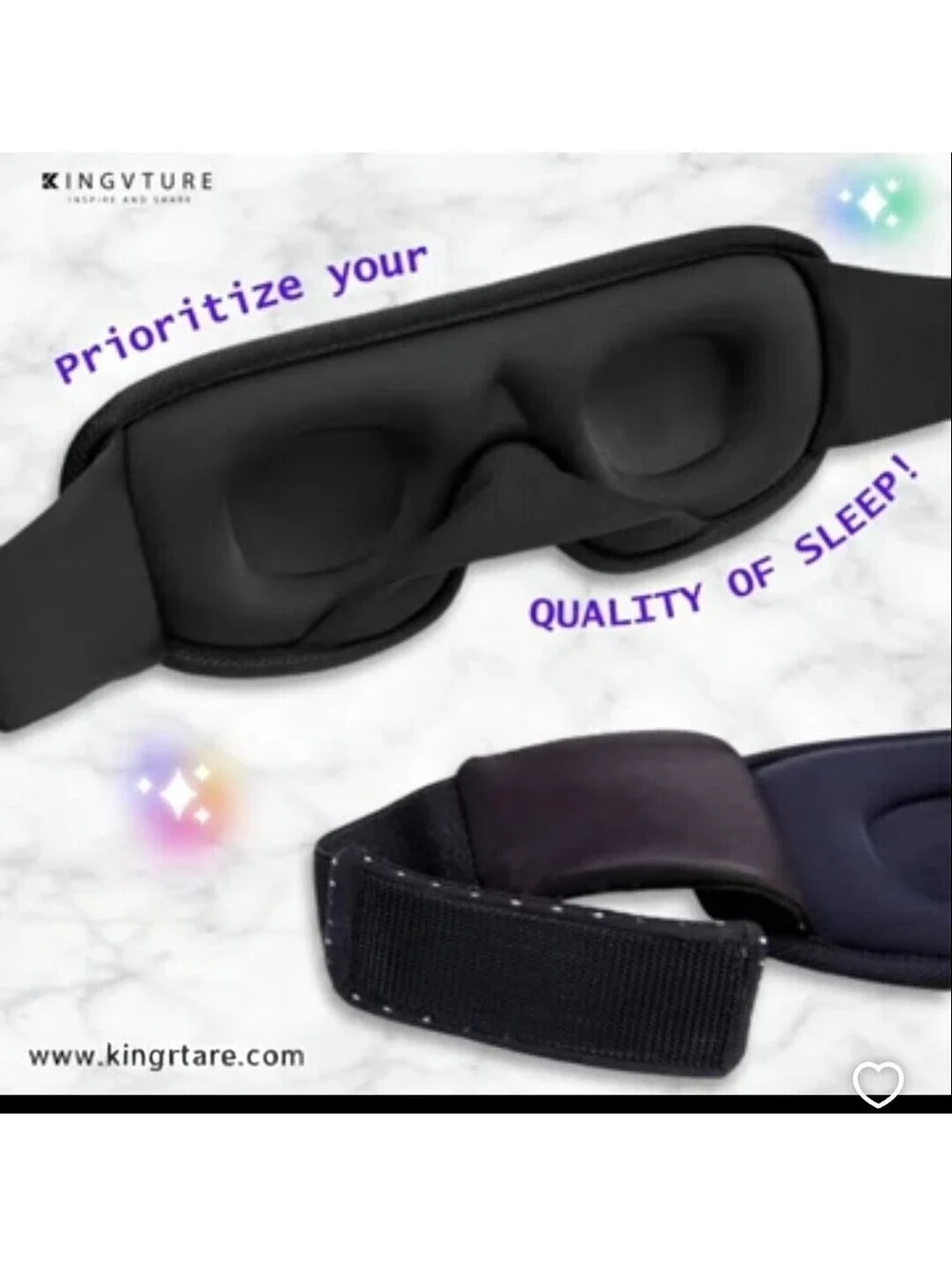 Luxurious 3D Eye Mask, By Kinvture